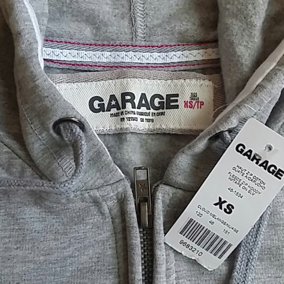 garage fleece short sleeve zip hoodie - Picture 9 of 10